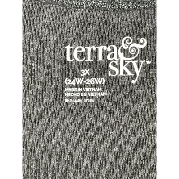 Terra & Sky Womens Size 3X 2-Pack Rib Tank Top Set Black & White Plus Size - Picture 5 of 8